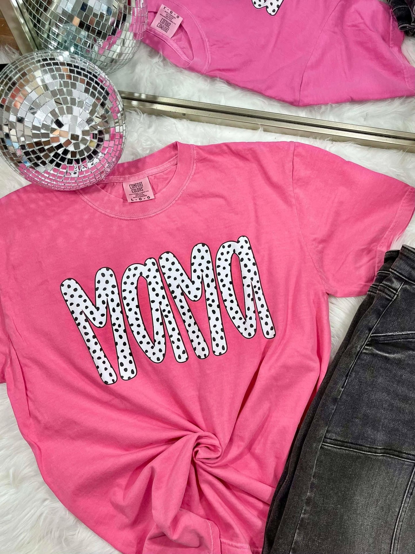 Mama40 Polka Dot DTF Tee