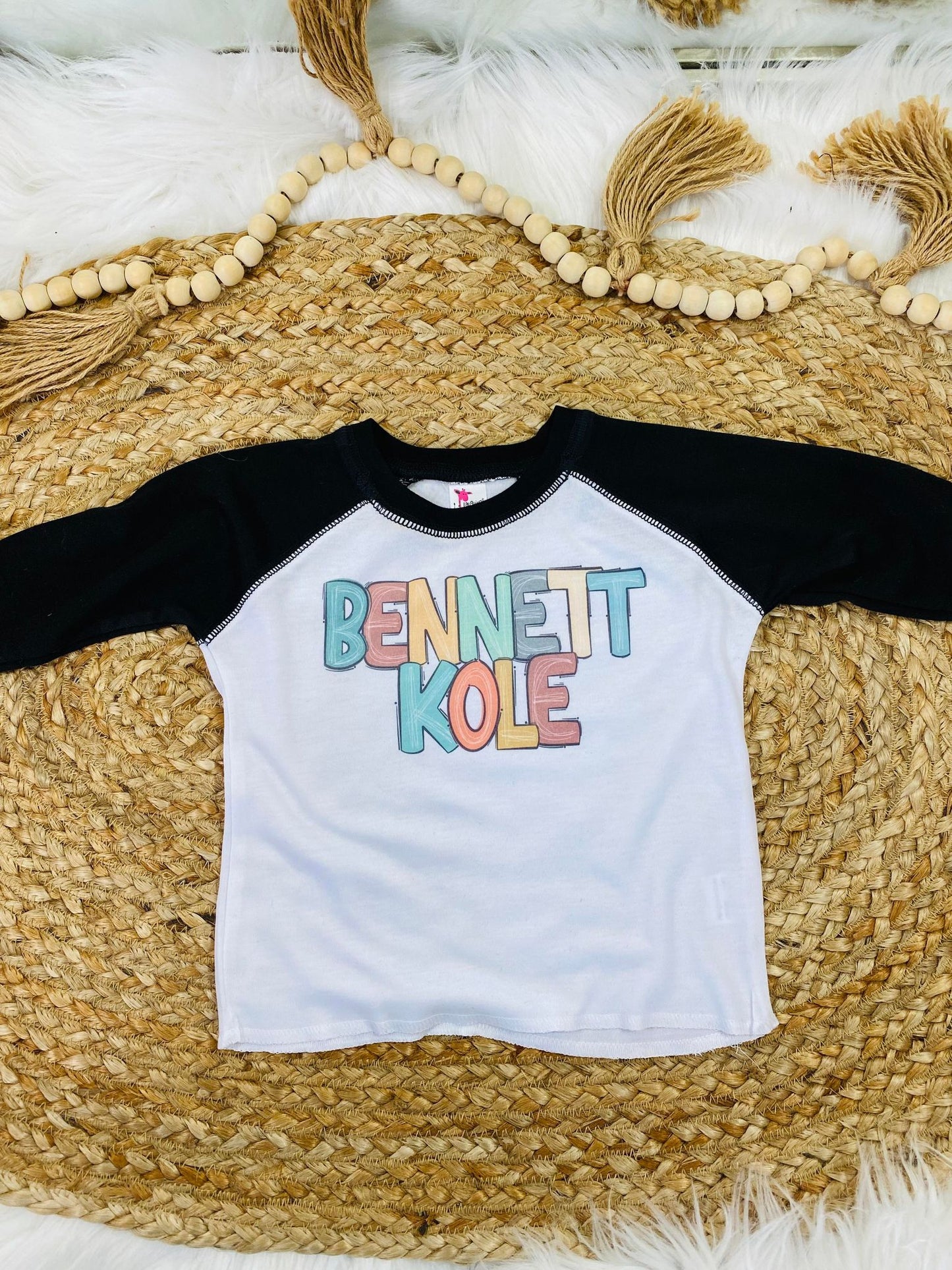 Custom Boy's Name Raglan Tee