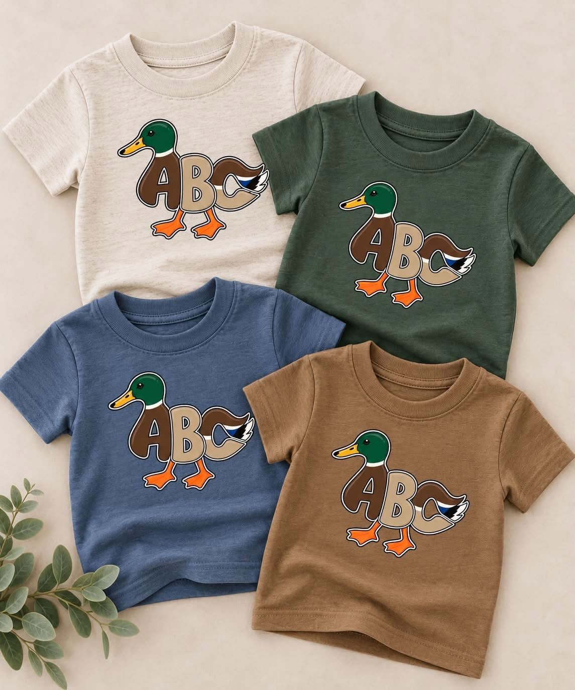 Mallard Monogram Kids Custom Tee