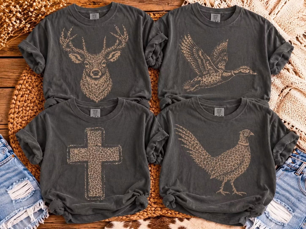 Cheetah Print DTF Graphic Tee