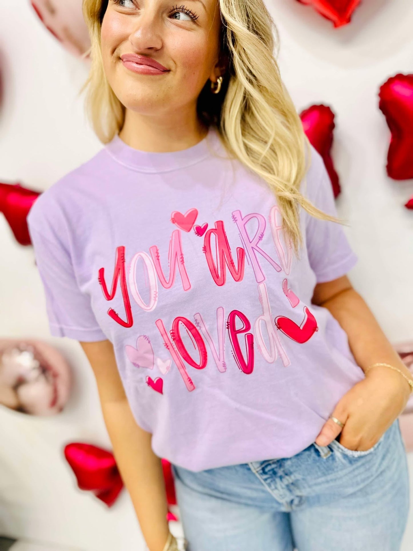 You're Loved Doodle Valentine's DTF Tee
