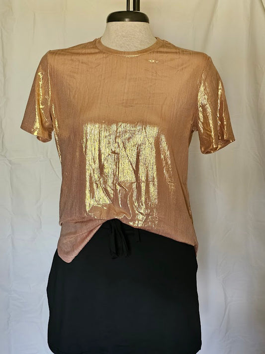 Rose Gold Metallic Tee (small)