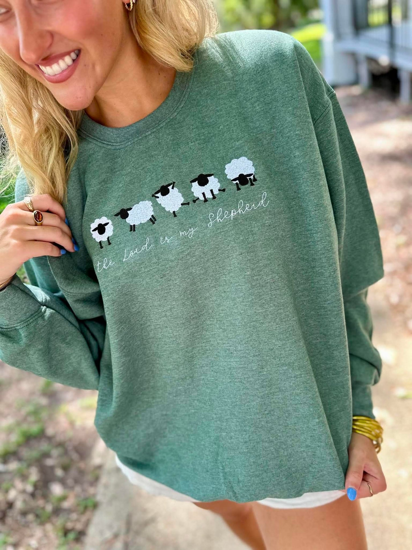 Lord Is My Shepherd FAITH117 Embroidered Top