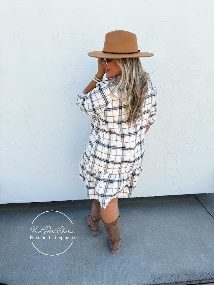 MAXWELL PLAID DRESS - L/XL (8-14)