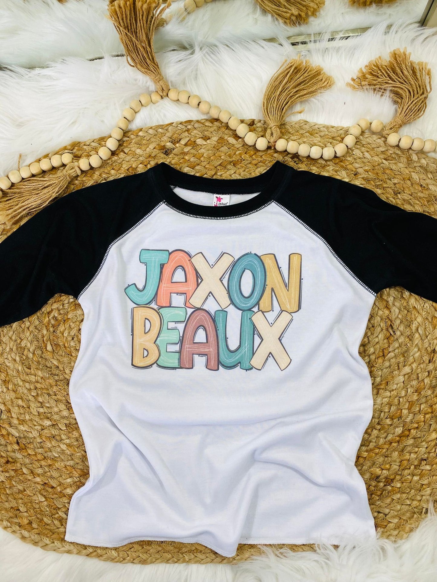 Custom Boy's Name Raglan Tee