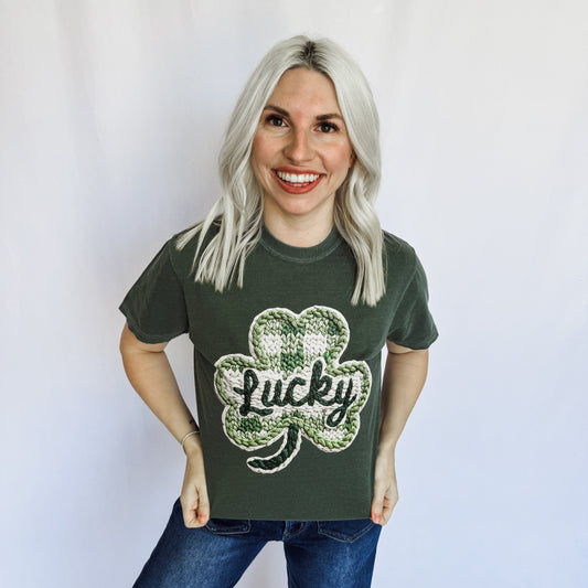 *Crochet Lucky Graphic Tee