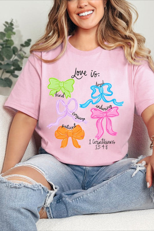Ready to Ship Love Is Hand drawn Coquette Bow